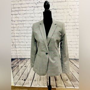 Banana Republic Plaid lean blazer